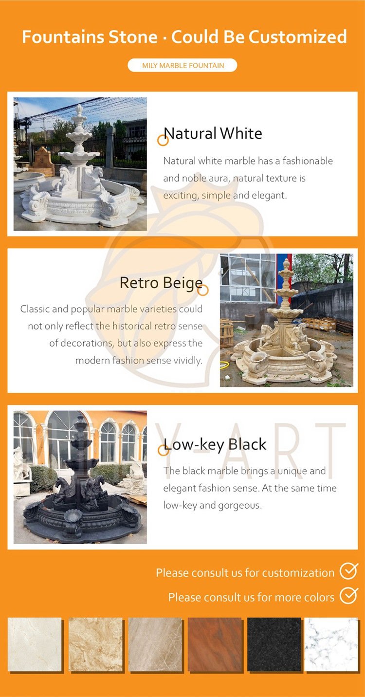 Customized marble water fountain