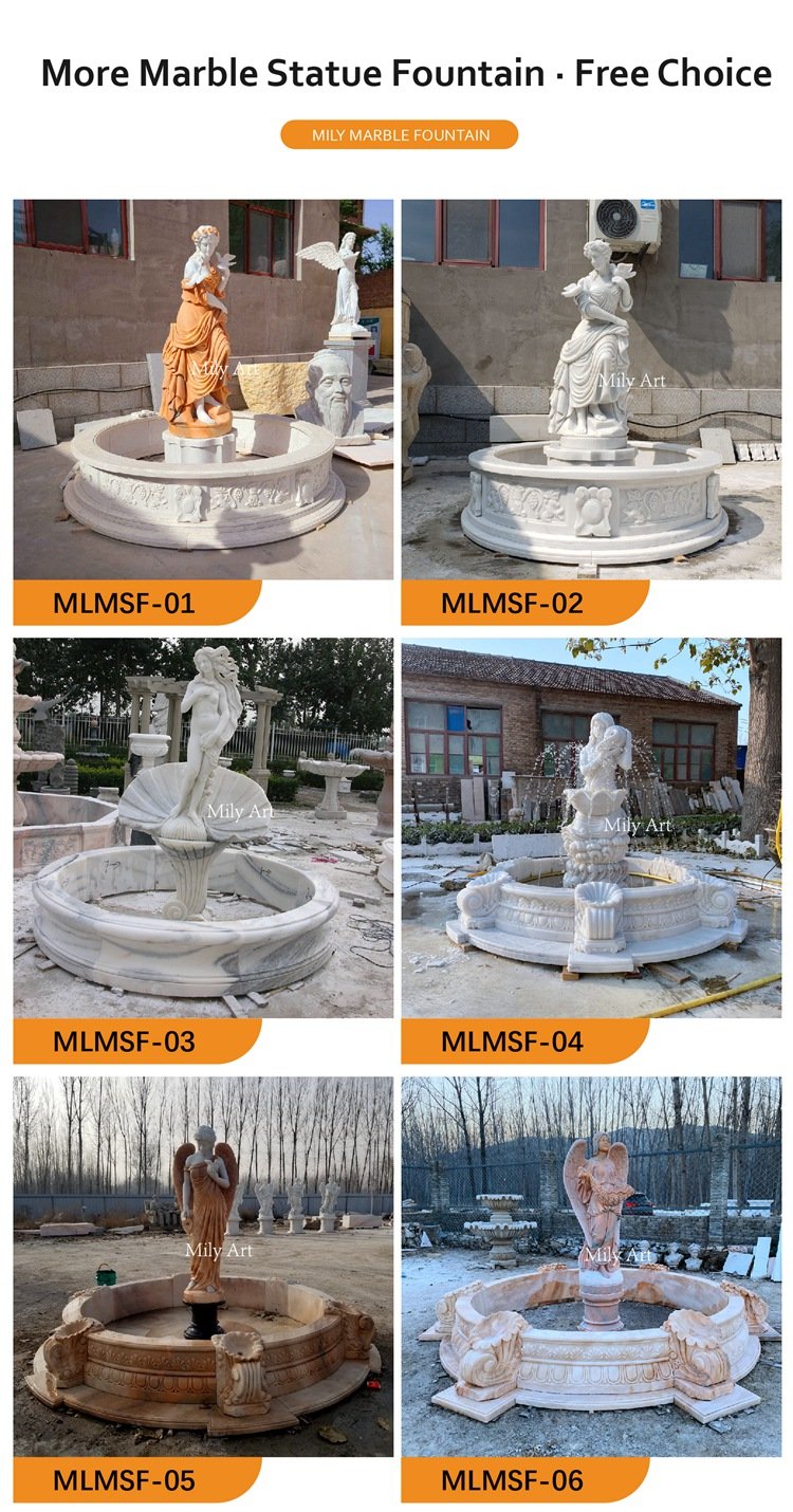 Marble statue fountain