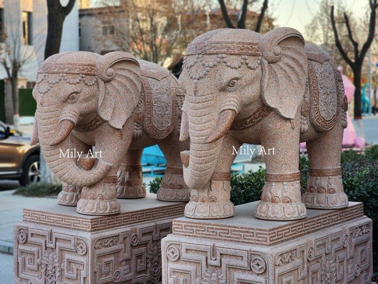 stone elephant statue for garden-Mily Statue