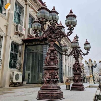 Outdoor Antique Cast Iron Street Light Poles for Sale