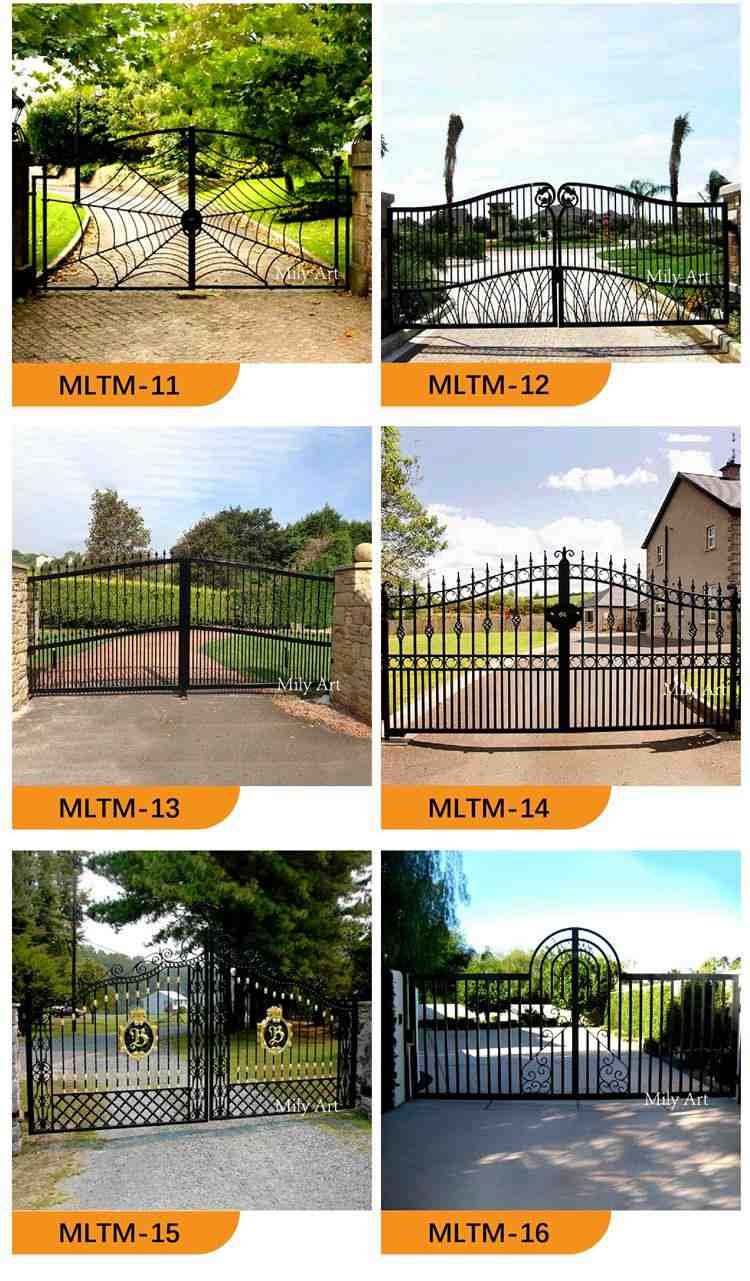 modern wrought iron fancy main gate design for villa 3.3