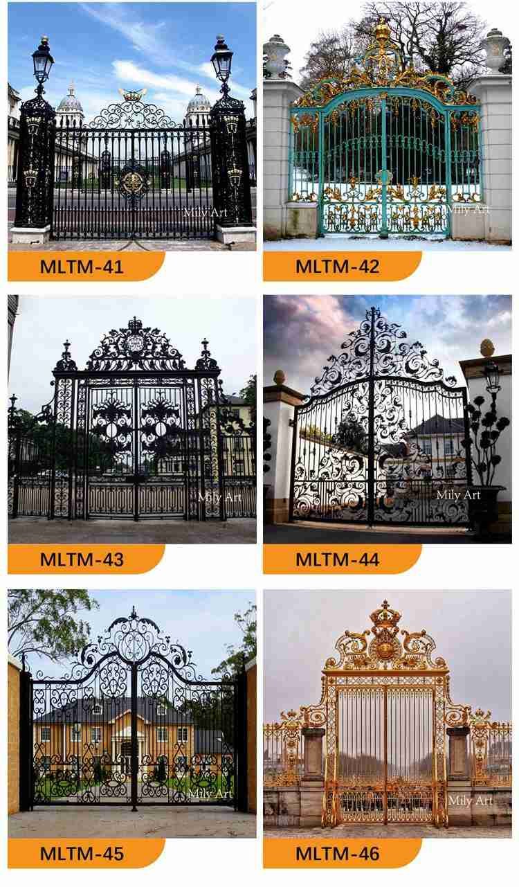 modern wrought iron fancy main gate design for villa 3.8