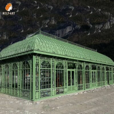 Large Outdoor Green Wrought Iron Gazebo Decorative Frame for Sale