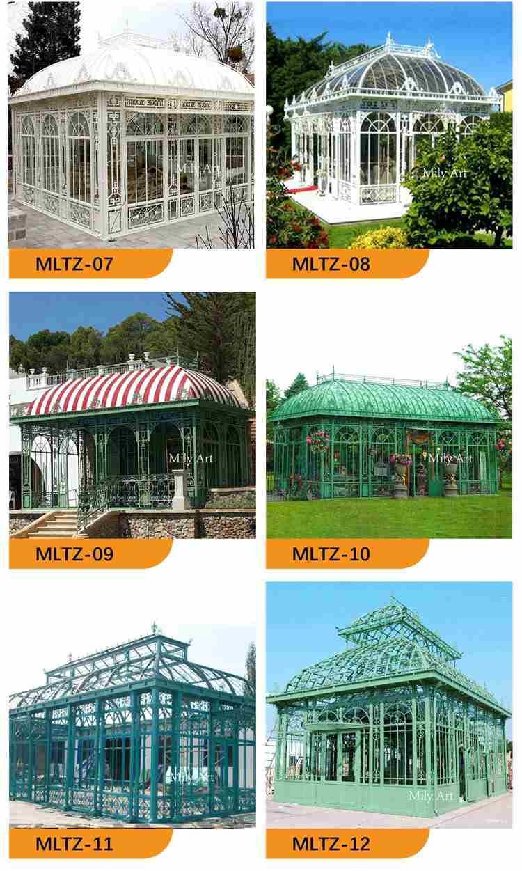 outdoor large rattan decorative wrought iron gazebo factory supplier 3.2