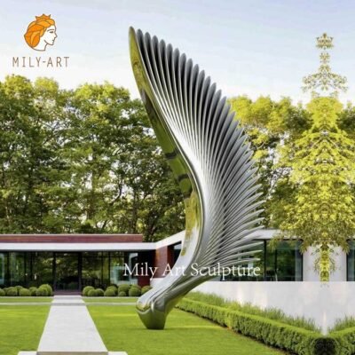 large abstract metal angel wing modern art decorative design factory supplier