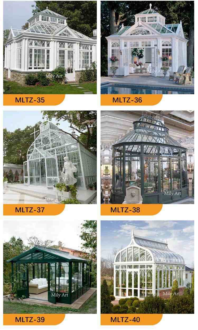 large outdoor white luxury metal glass room garden decor 3.7