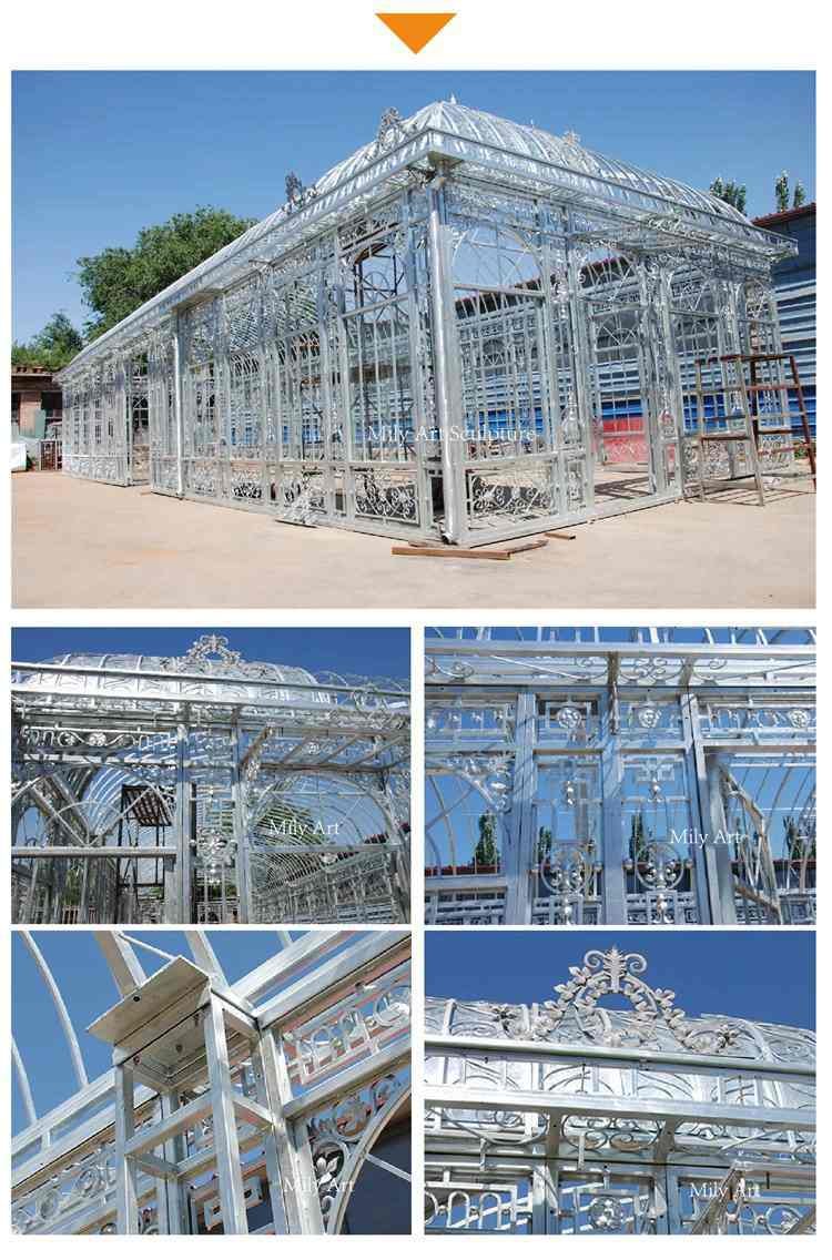 large outdoor white luxury metal glass room garden decor 4.3