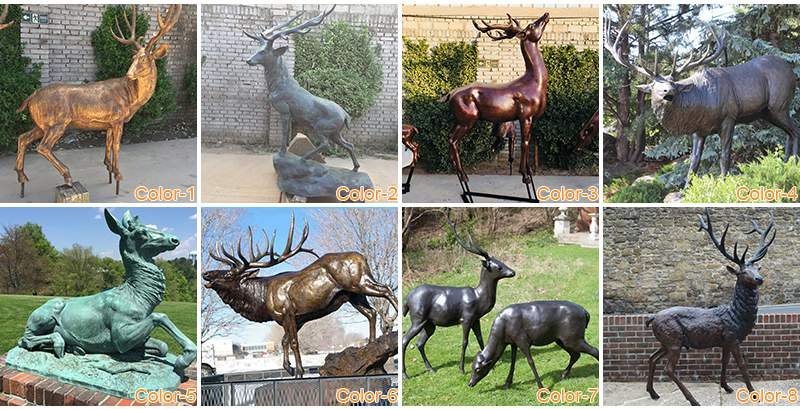 life size decorative bronze elk statues park decor more colors