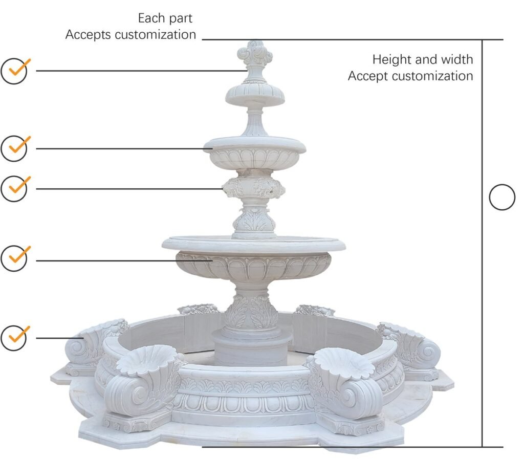 mily marble fountain custom