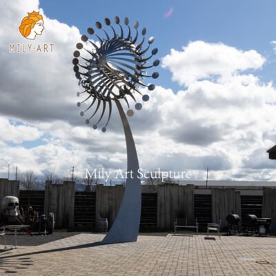 metal windmill powered kinetic sculpture modern art decor factory supplier