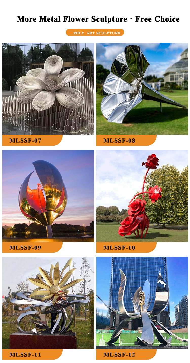 large metal flower sculpture for sale-Mily Sculpture