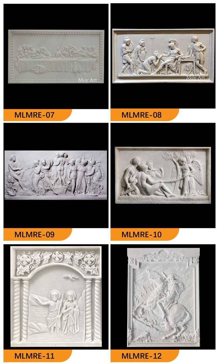3d hand carving marble greek achilles and priam relief art wall decor wholesale 3.2