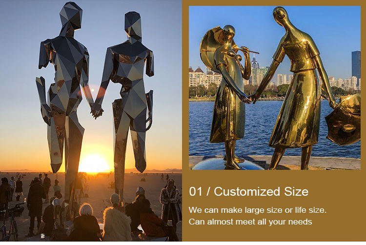 famous modern stainless steel figure disappearing sculpture factory supplier 6.1