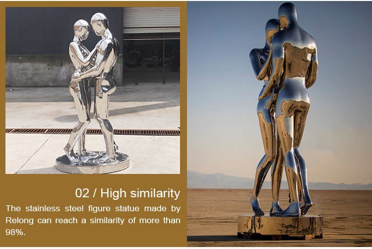 famous modern stainless steel figure disappearing sculpture factory supplier 6.2