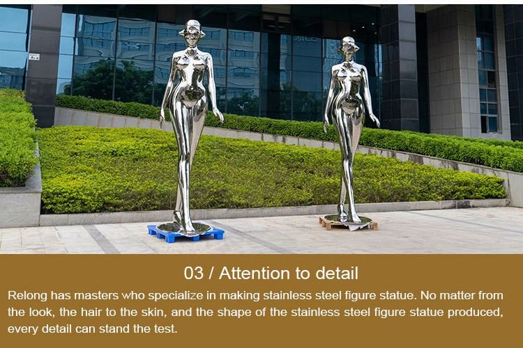 famous modern stainless steel figure disappearing sculpture factory supplier 6.3