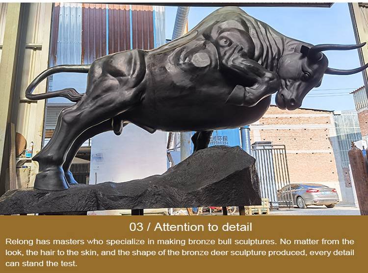 large bronze wall street bull sculpture street decoration3.3