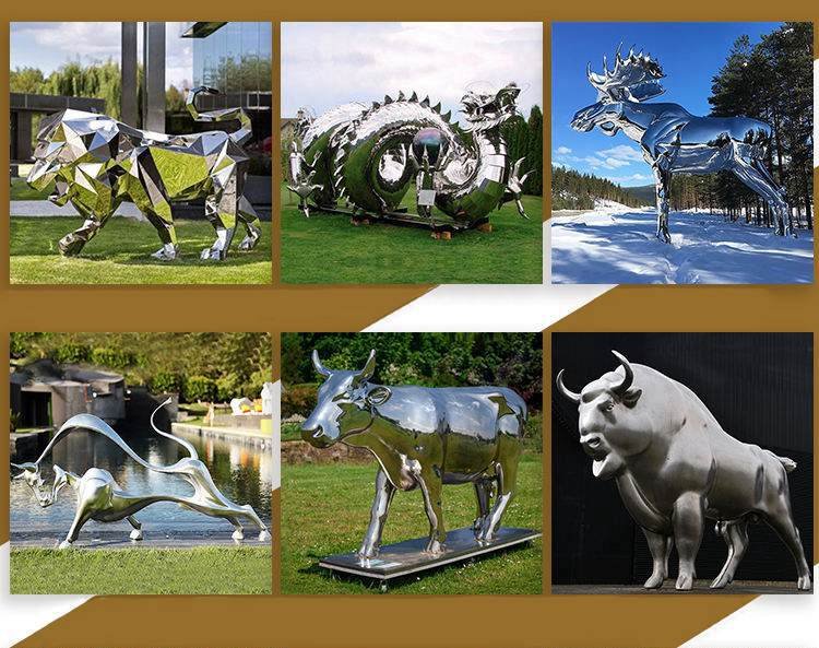 large metal geometric bird sculpture polished outdoor park decor wholesale 4.1