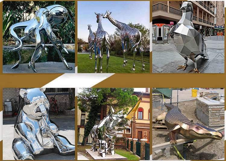 life size hollow stainless steel horse statue outdoor garden decor for sale 4.2