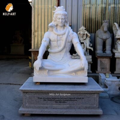 white shiva statue for sale- mily sculpture