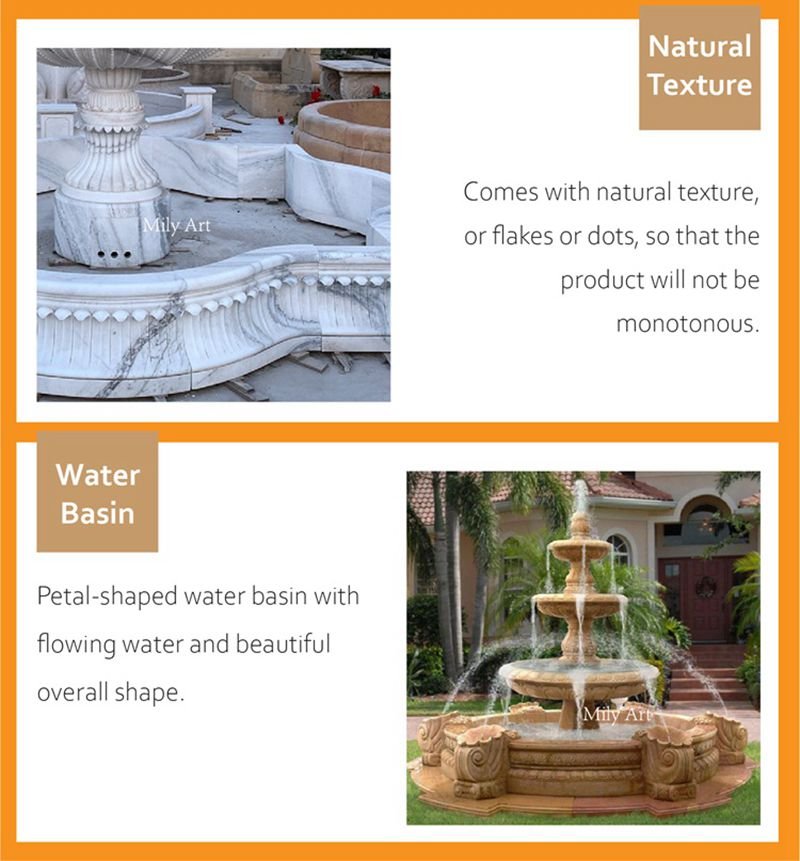 White 3 Tier Marble Water Fountain Outdoor Decor for Sale MLMS-036 ...