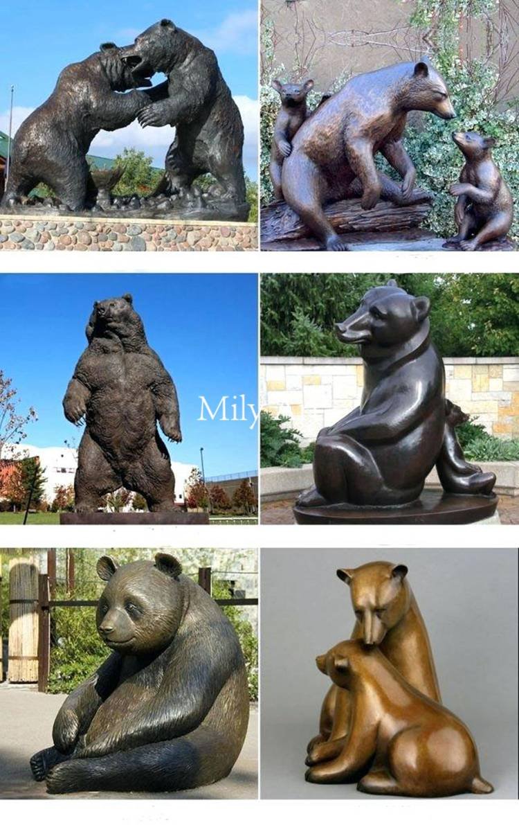 2.1life size bear statues for sale mily sculpture