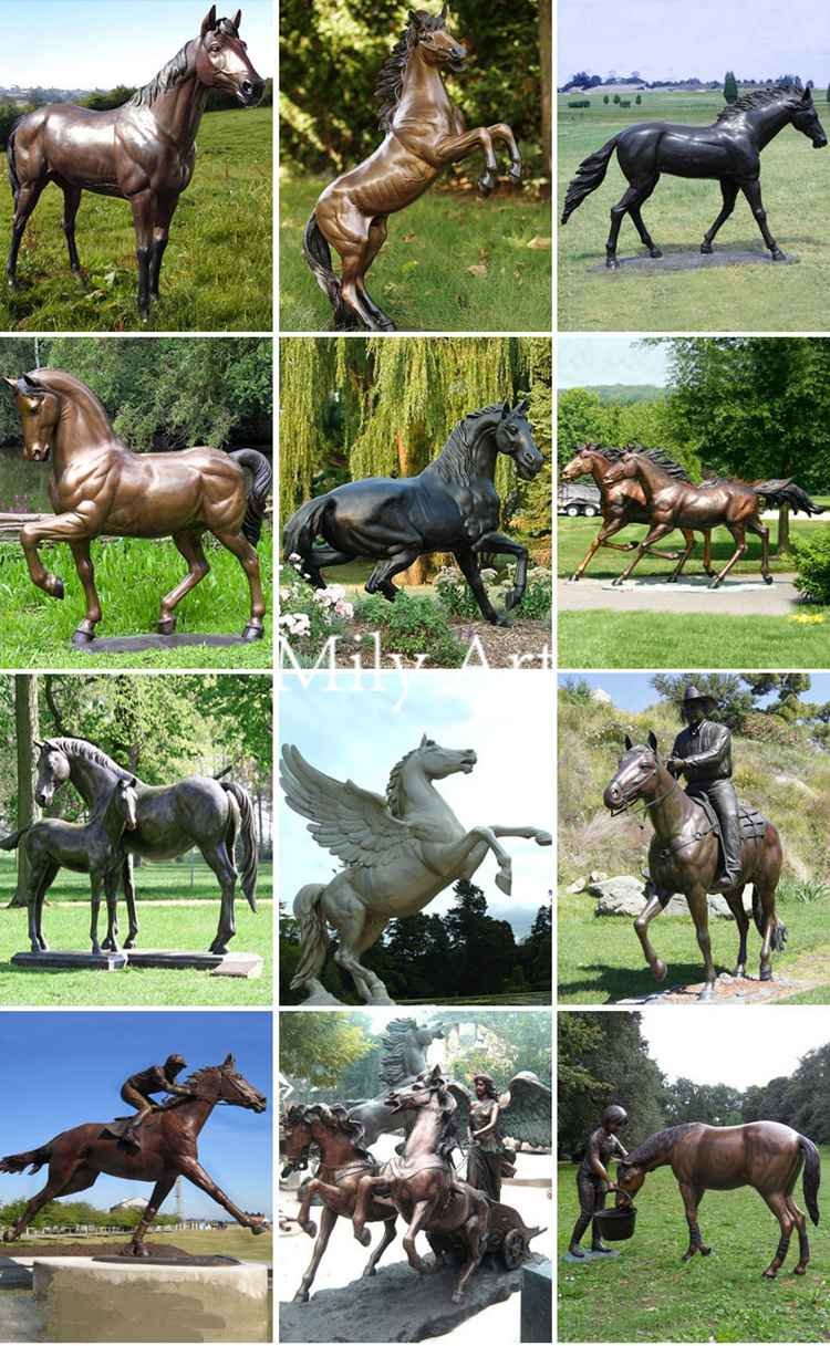 2.2more types of outdoor bronze horse statue mily sculpture