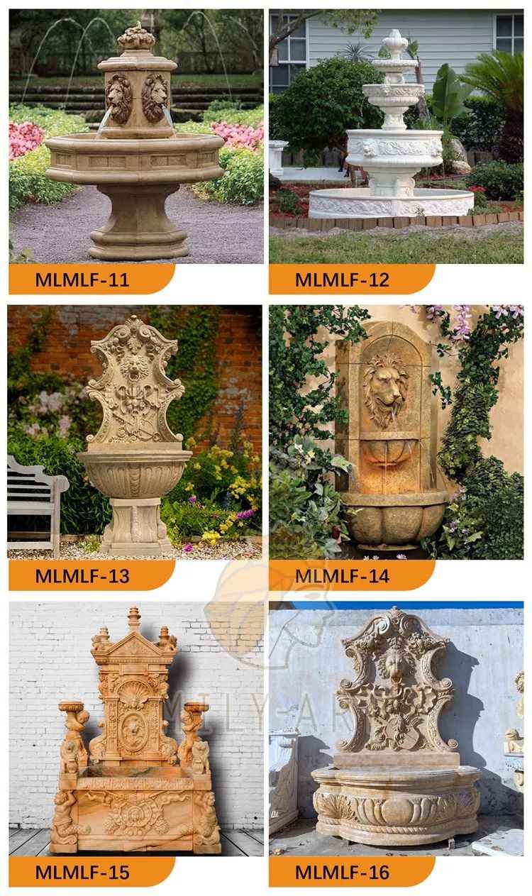 2.3marble lion fountain mily sculpture