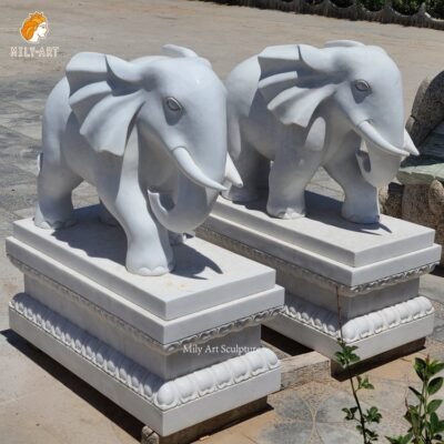 white marble elephant statue mily sculpture
