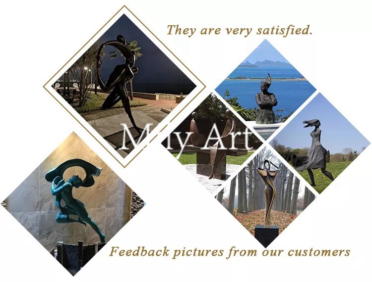 1.3.feedback of bronze abstract sculpture mily sculpture