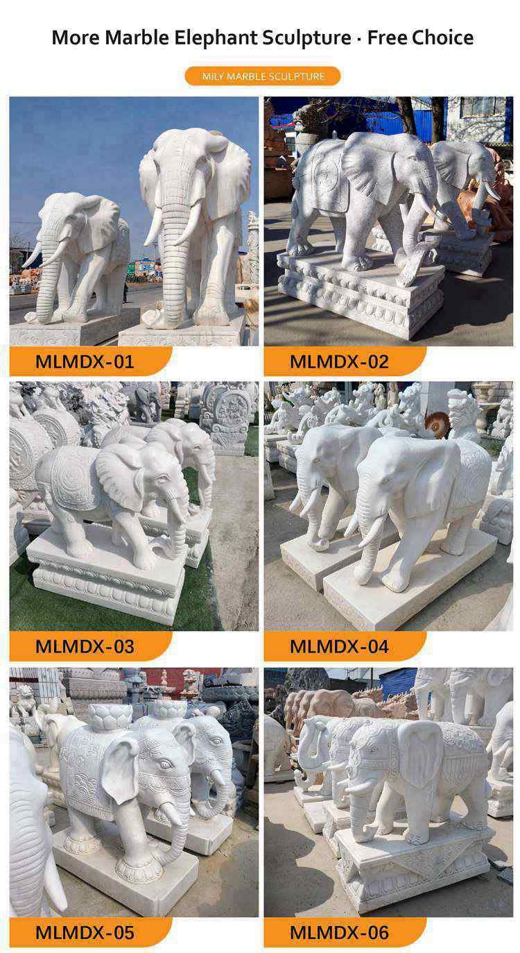2.1.life size elephant statues mily sculpture