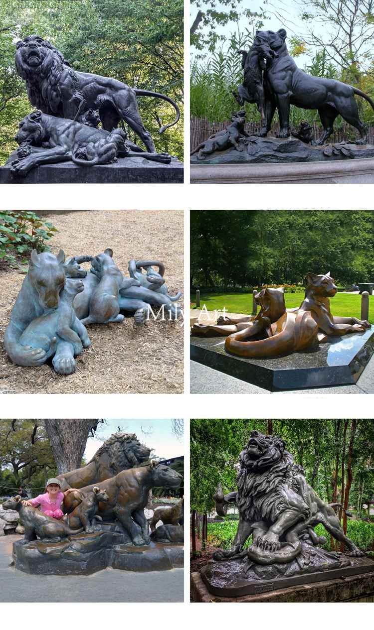 2.3.other bronze lion statues for sale mily sculpture