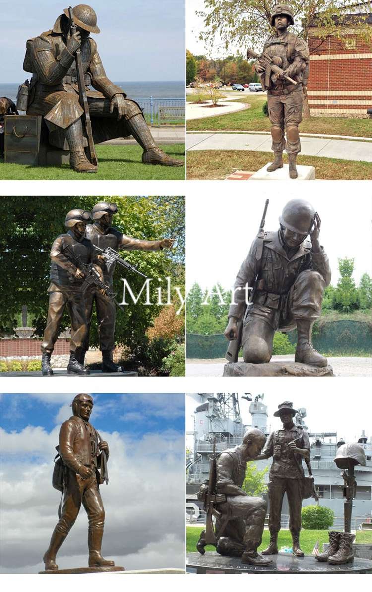 2.4.bronze soldier statue for sale mily sculpture