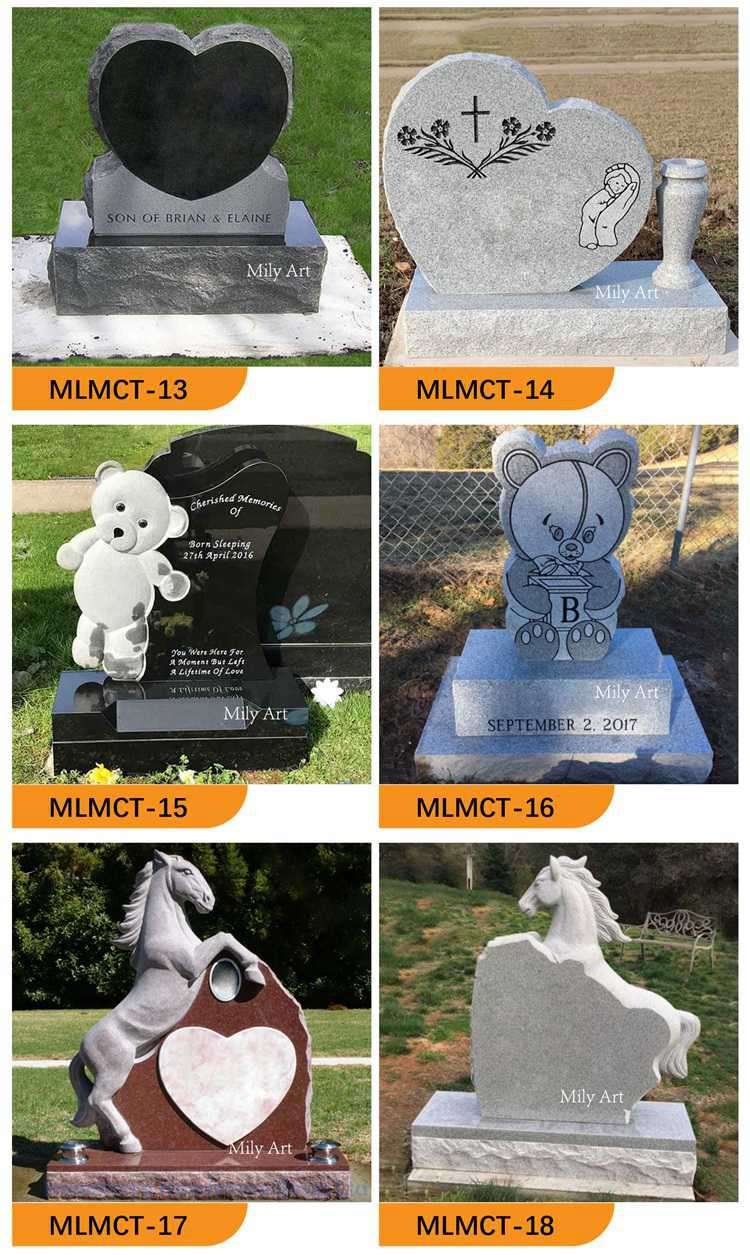 2.4.more types of small headstones for babies mily sculpture