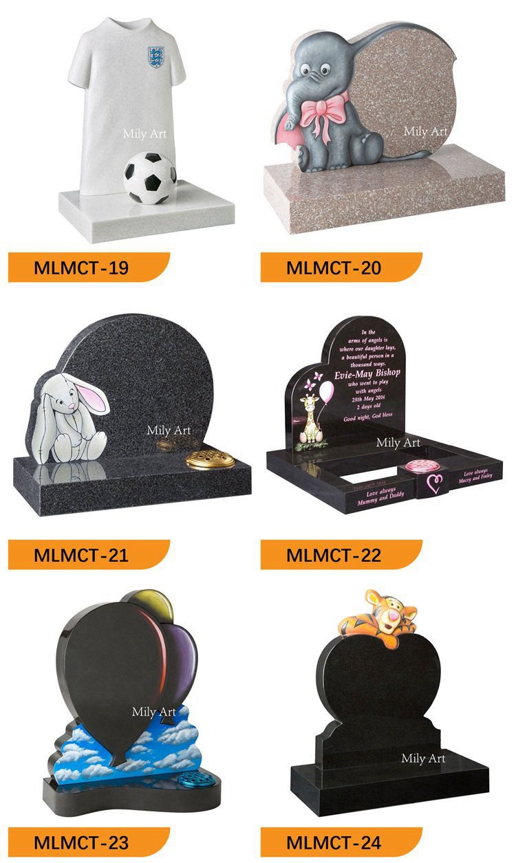 2.5.more types of small headstones for babies mily sculpture