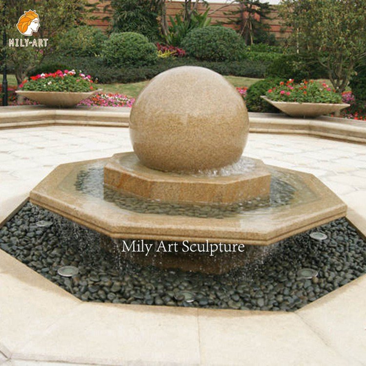 marble ball fountain mily sculpture
