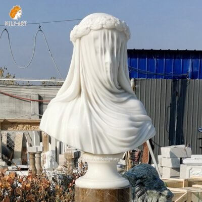veiled lady bust sculpture mily sculpture