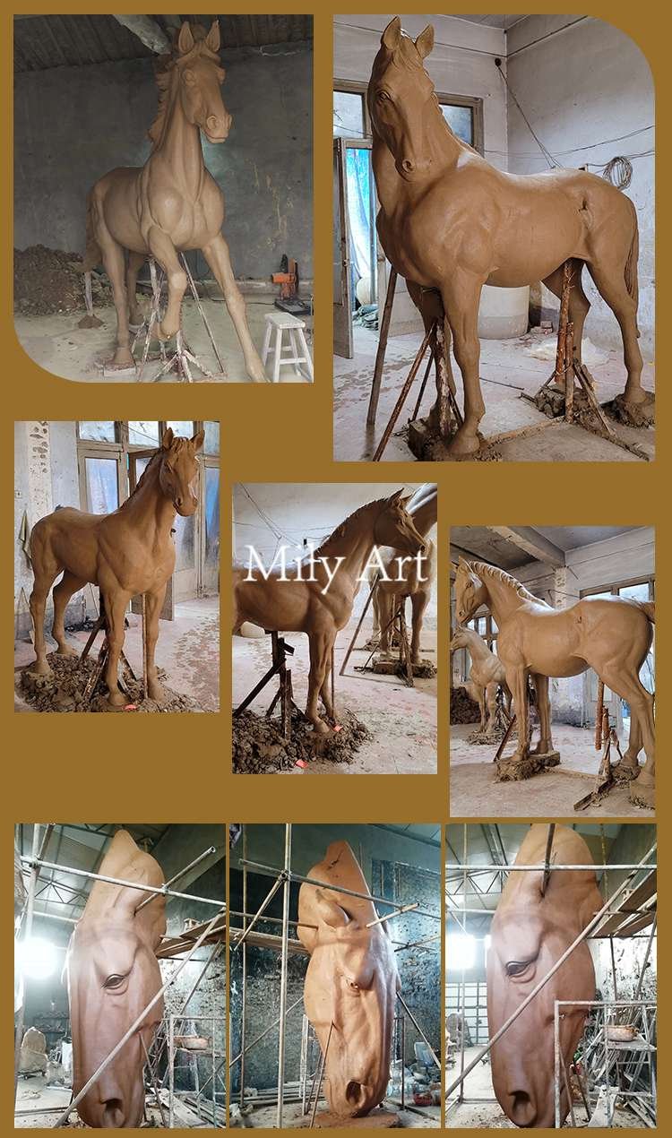 1.2.clay molds of bronze animal statues mily sculpture