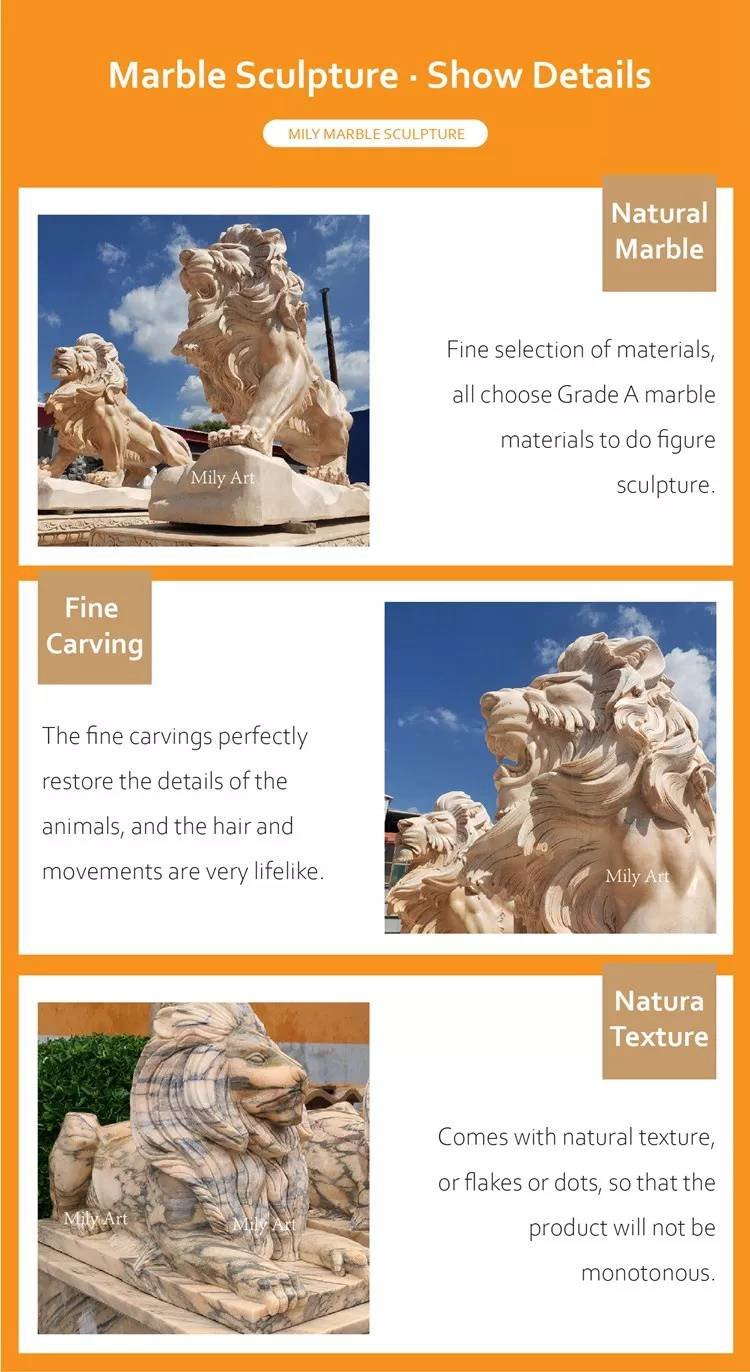 1.2.details of marble lion statues for sale mily sculpture