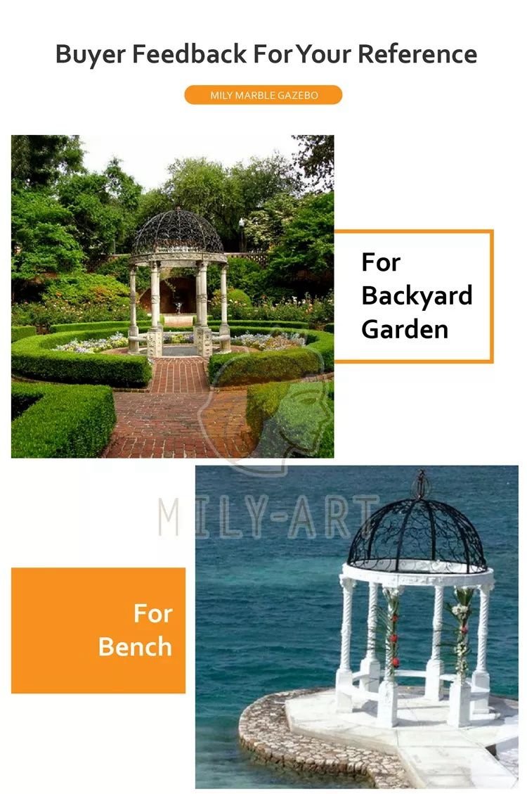 1.4.feedback of marble gazebo for sale mily sculpture