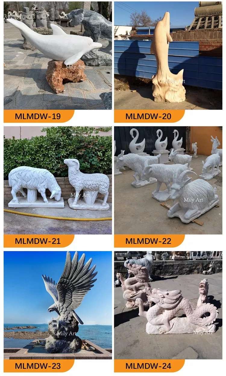 2.4.diverse animal statues for sale mily art sculpture