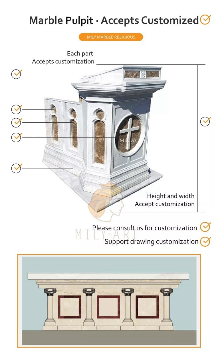 3.1.custom made marble pulpit mily sculpture
