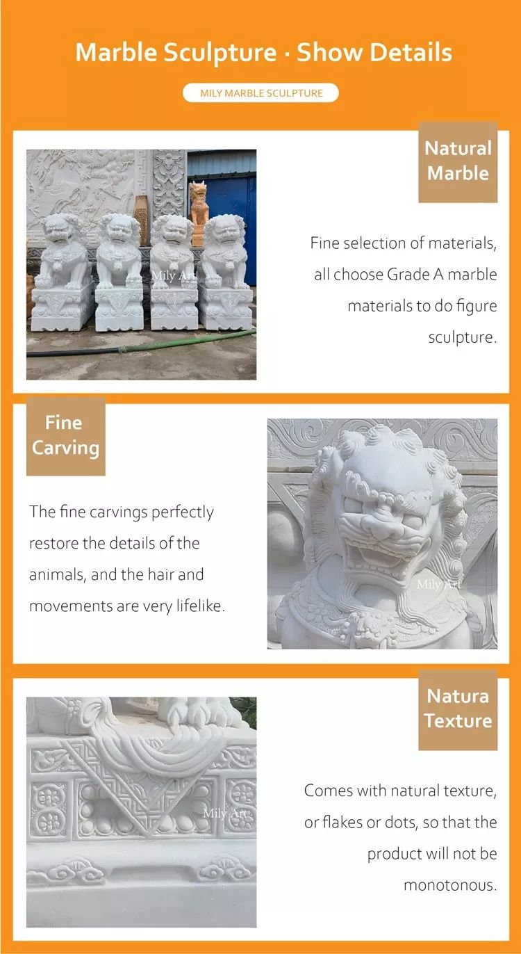 1.2.details of chinese guardian lions for sale mily sculpture