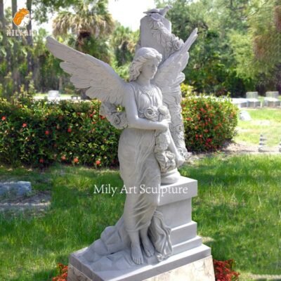 1.guardian angel headstone mily sculpture