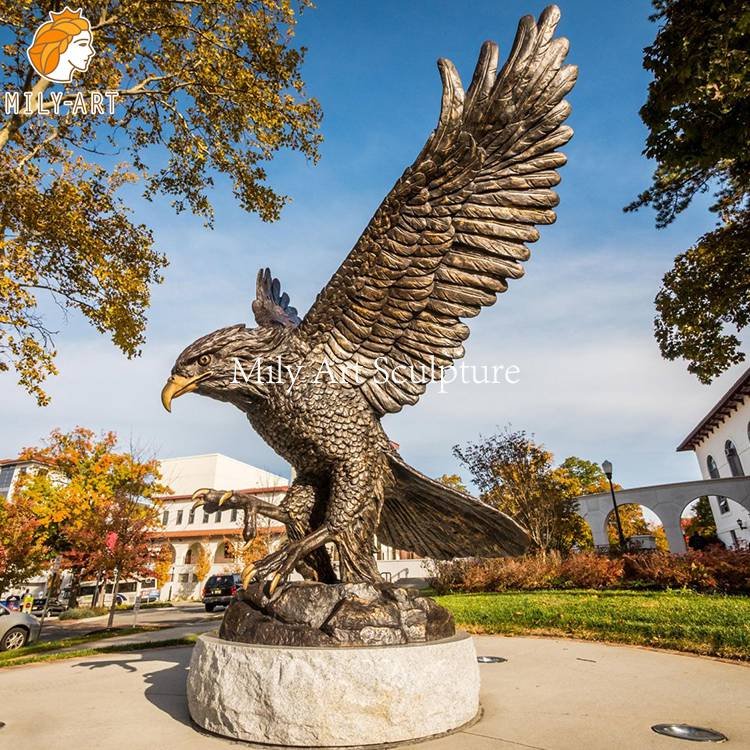 1.large bronze eagle statues mily sculpture