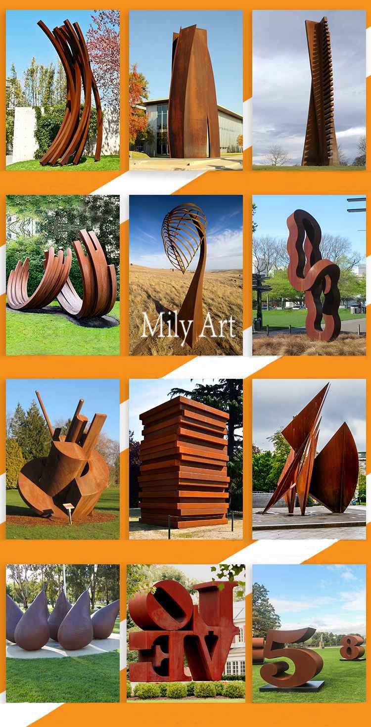 2.1.corten steel garden sculpture for sale mily sculpture