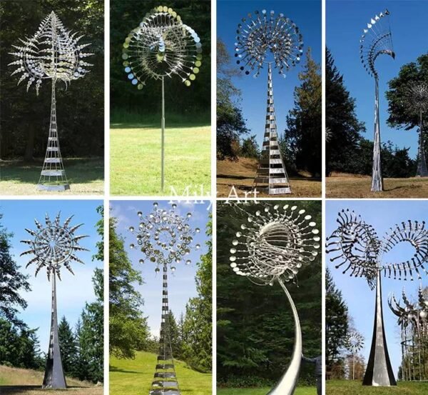 Large Metal Garden Kinetic Wind Sculptures with Beautiful Designs for ...