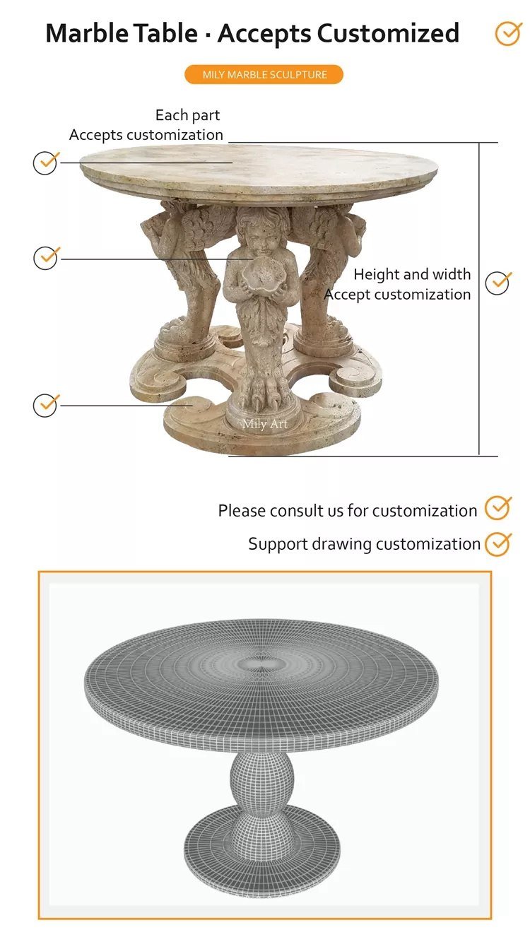 3.1.custom made marble table for garden mily sculpture