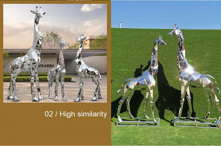 3.2.custom made metal geometric animal sculptures mily sculpture