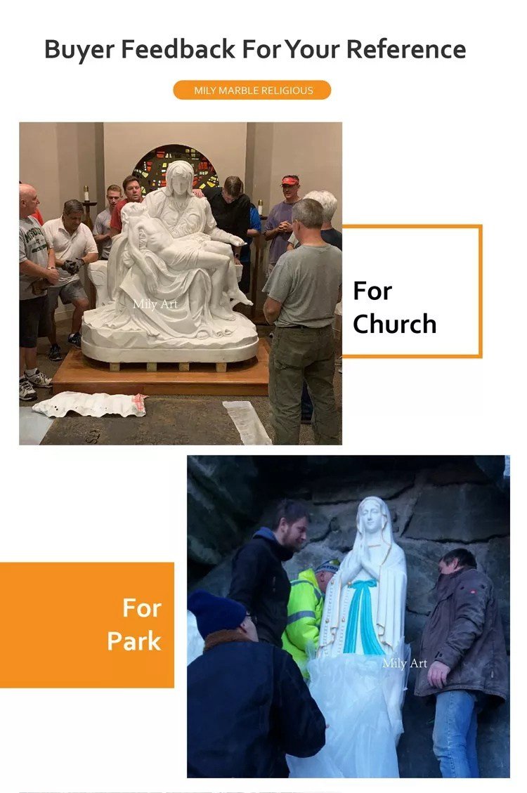 4.1.feedback of marble religious statue mily sculpture