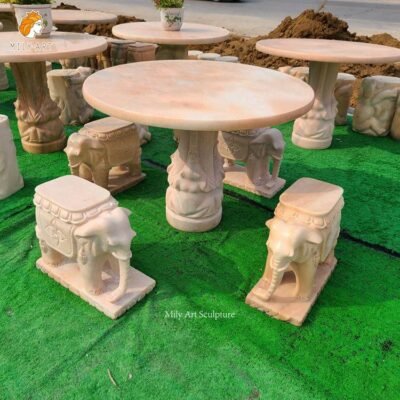 marble garden table and chairs mily sculpture